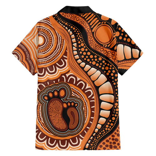 Australia Mother's Day 2026 Indigenous Art Family Matching Off The Shoulder Long Sleeve Dress and Hawaiian Shirt