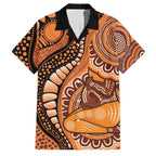 Australia Mother's Day 2026 Indigenous Art Family Matching Off Shoulder Maxi Dress and Hawaiian Shirt