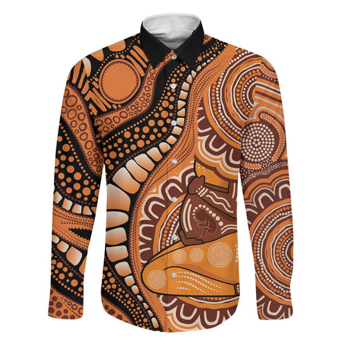 Australia Mother's Day 2026 Indigenous Art Family Matching Off Shoulder Maxi Dress and Hawaiian Shirt
