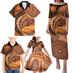 Australia Mother's Day 2026 Indigenous Art Family Matching Puletasi and Hawaiian Shirt