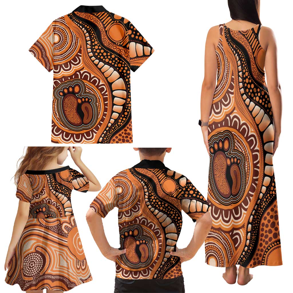 Australia Mother's Day 2026 Indigenous Art Family Matching Tank Maxi Dress and Hawaiian Shirt