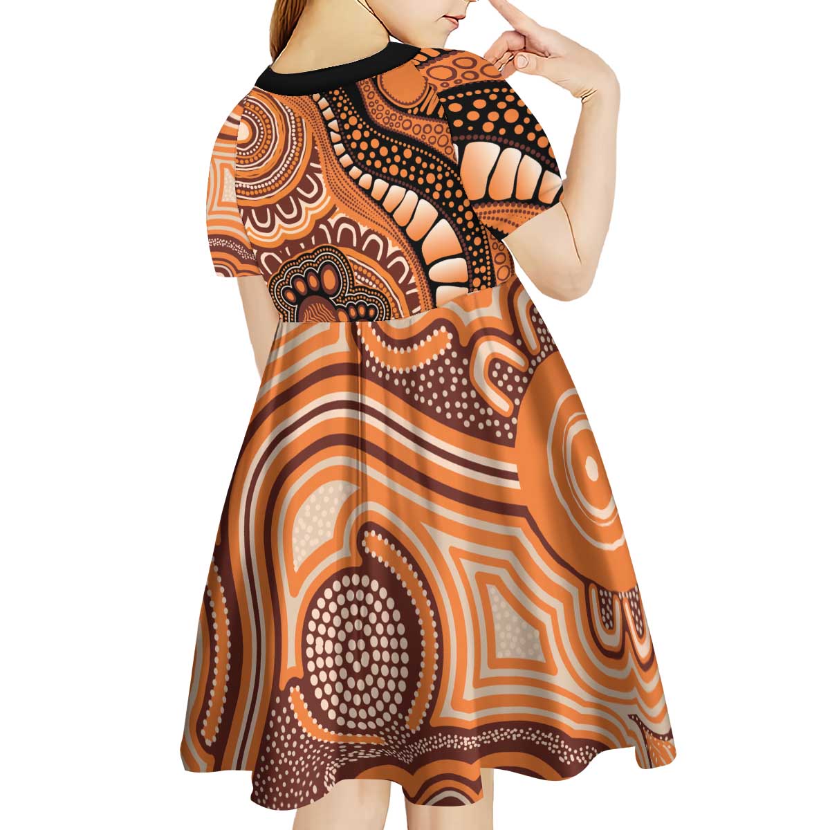 Australia Mother's Day 2026 Indigenous Art Kid Short Sleeve Dress
