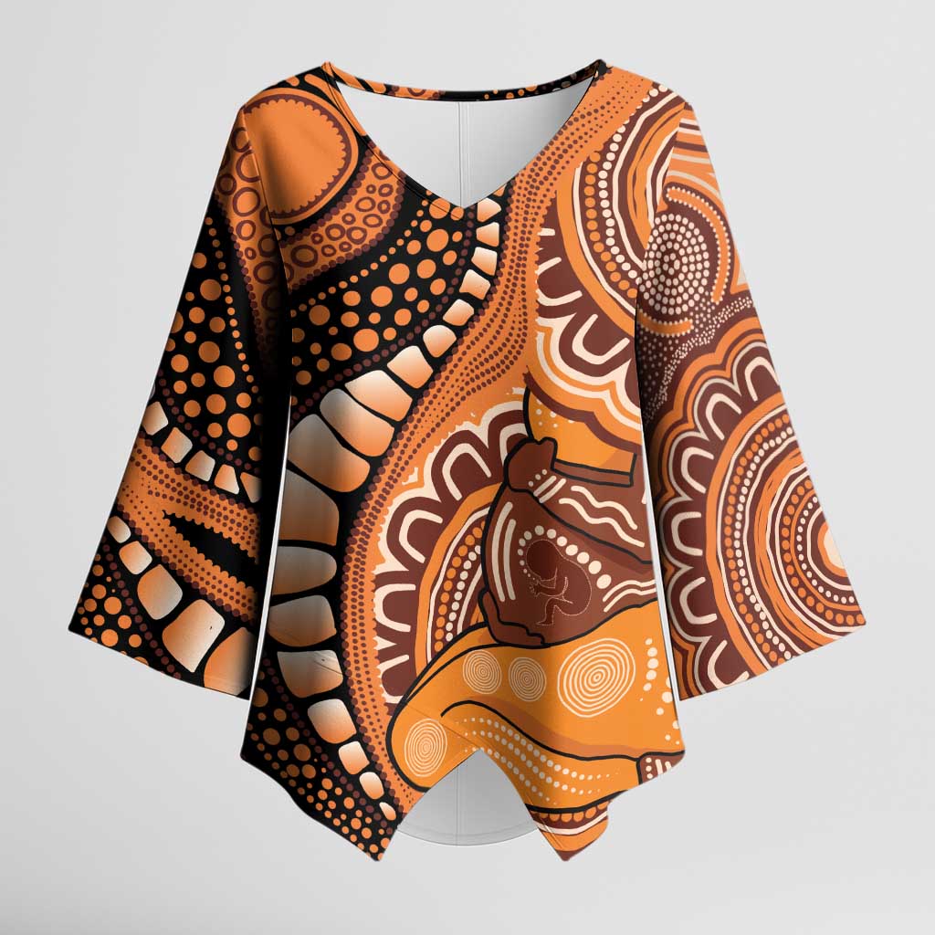 Australia Mother's Day 2026 Indigenous Art Kimono Sleeve Blouse