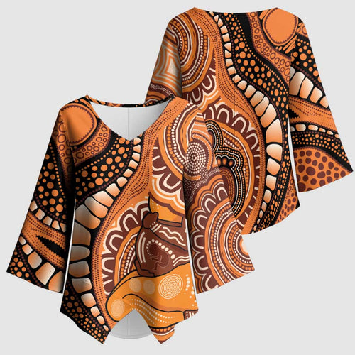 Australia Mother's Day 2026 Indigenous Art Kimono Sleeve Blouse