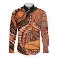 Australia Mother's Day 2026 Indigenous Art Long Sleeve Button Shirt