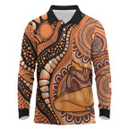 Australia Mother's Day 2026 Indigenous Art Long Sleeve Polo Shirt