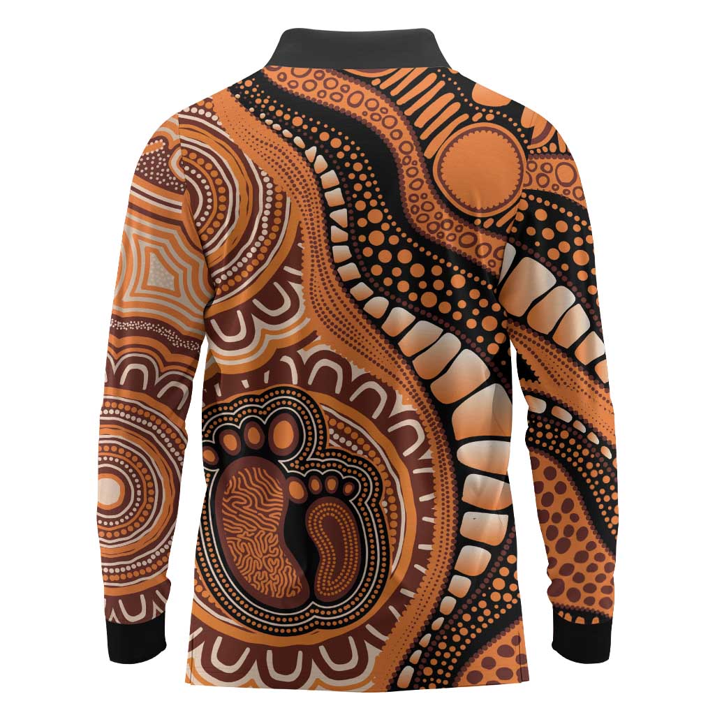 Australia Mother's Day 2026 Indigenous Art Long Sleeve Polo Shirt