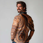 Australia Mother's Day 2026 Indigenous Art Long Sleeve Polo Shirt