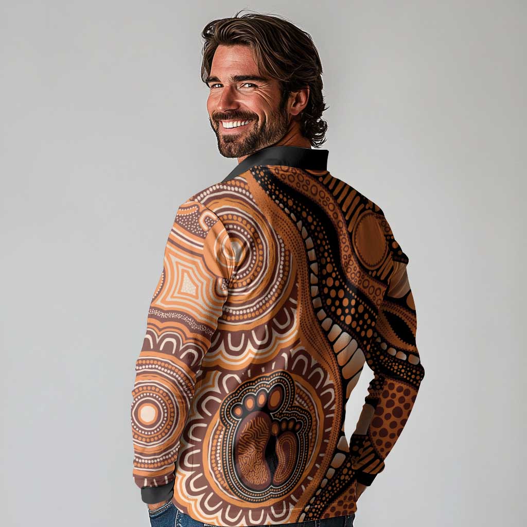 Australia Mother's Day 2026 Indigenous Art Long Sleeve Polo Shirt