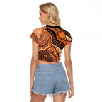 Australia Mother's Day 2026 Indigenous Art Raglan Cropped T Shirt