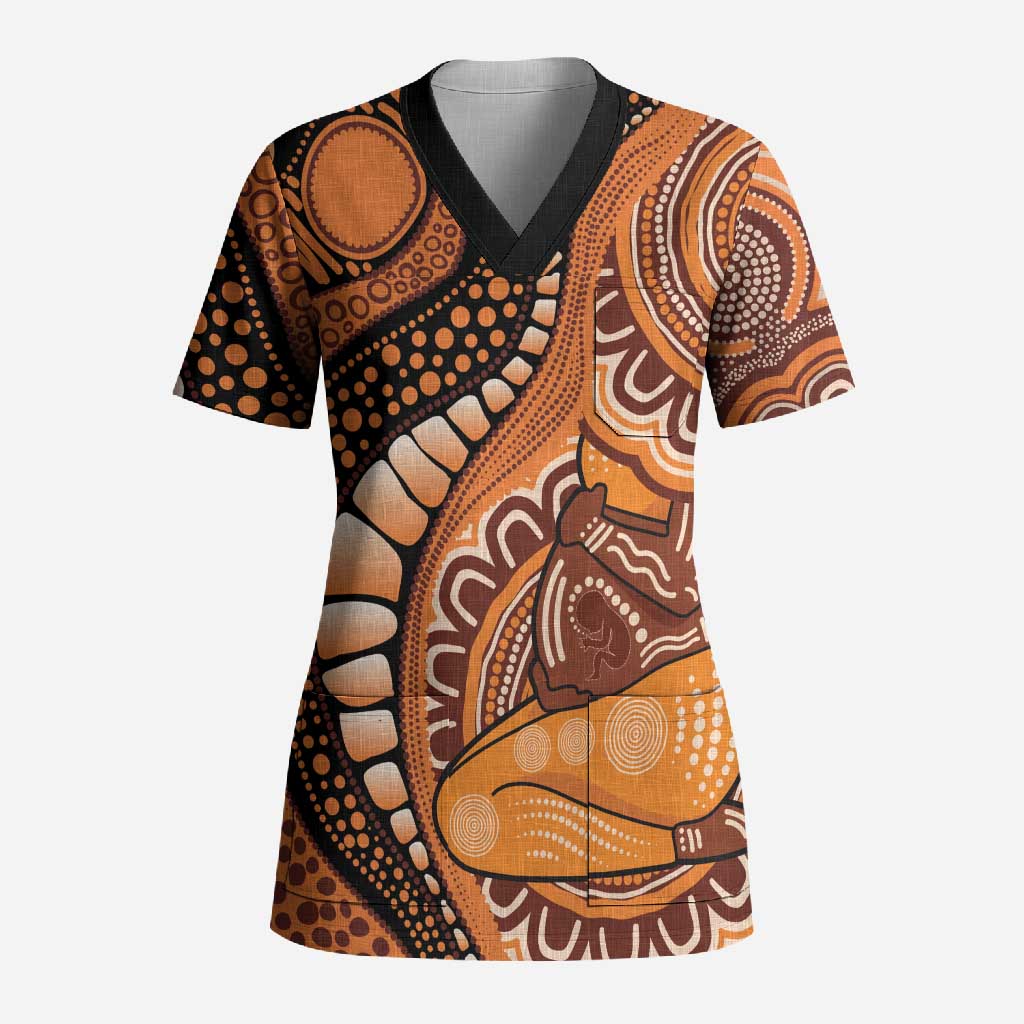 Australia Mother's Day 2026 Indigenous Art Scrub Top