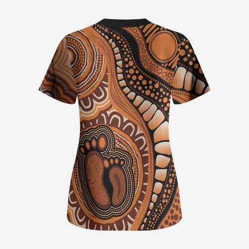 Australia Mother's Day 2026 Indigenous Art Scrub Top
