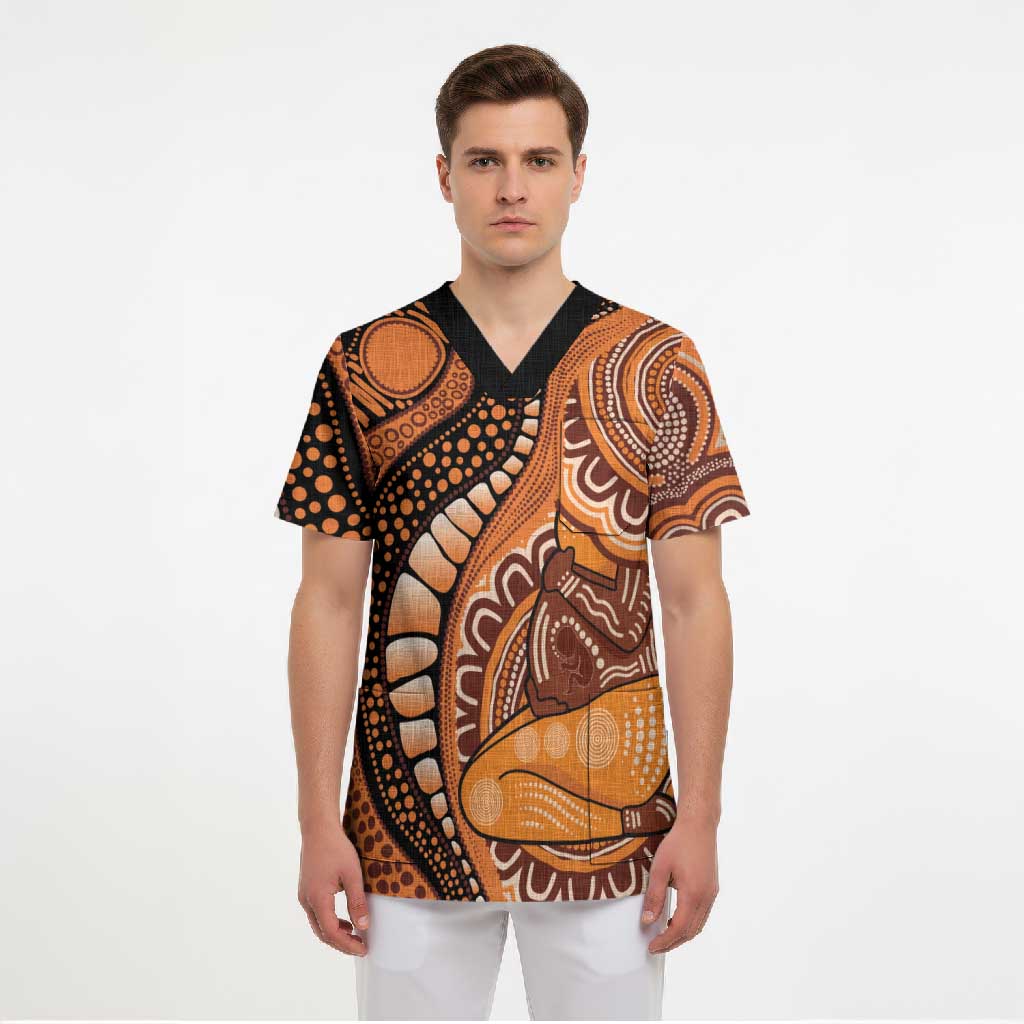 Australia Mother's Day 2026 Indigenous Art Scrub Top