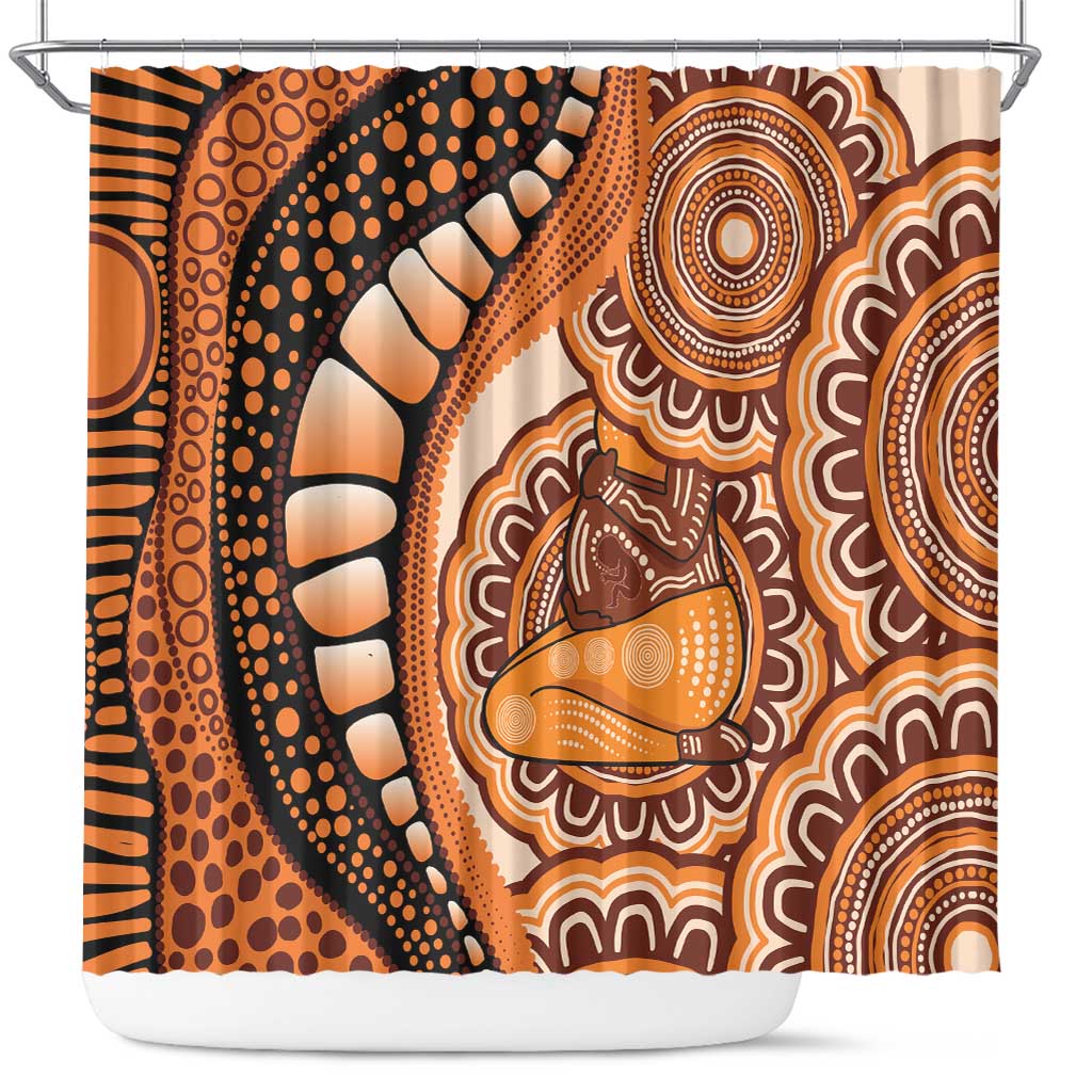 Australia Mother's Day 2026 Indigenous Art Shower Curtain
