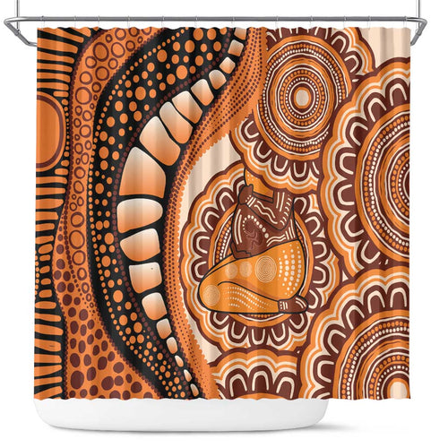 Australia Mother's Day 2026 Indigenous Art Shower Curtain