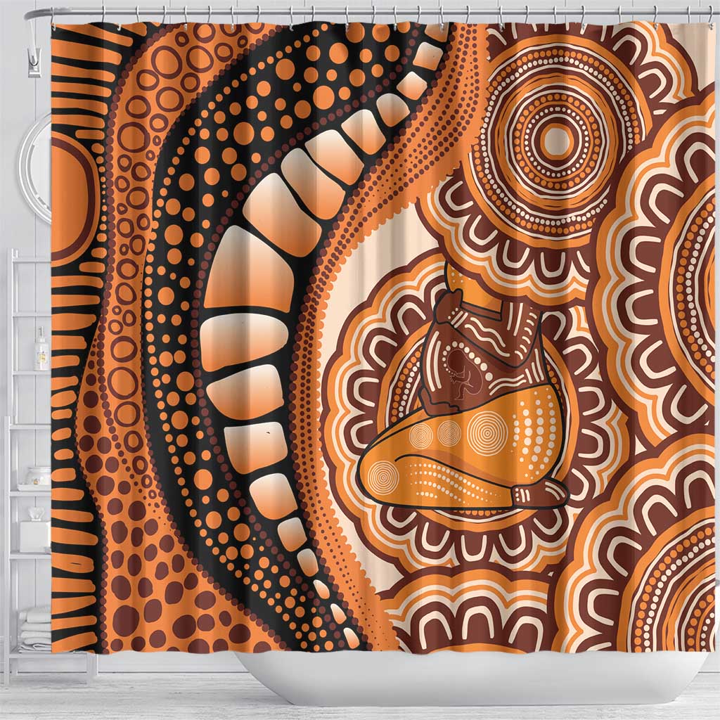 Australia Mother's Day 2026 Indigenous Art Shower Curtain