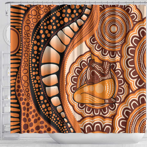 Australia Mother's Day 2026 Indigenous Art Shower Curtain