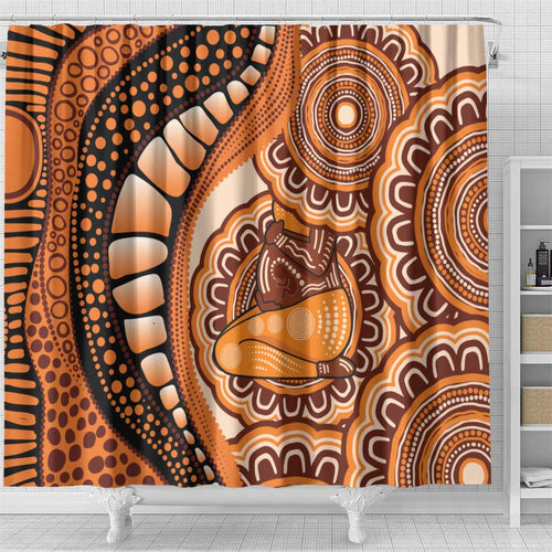 Australia Mother's Day 2026 Indigenous Art Shower Curtain