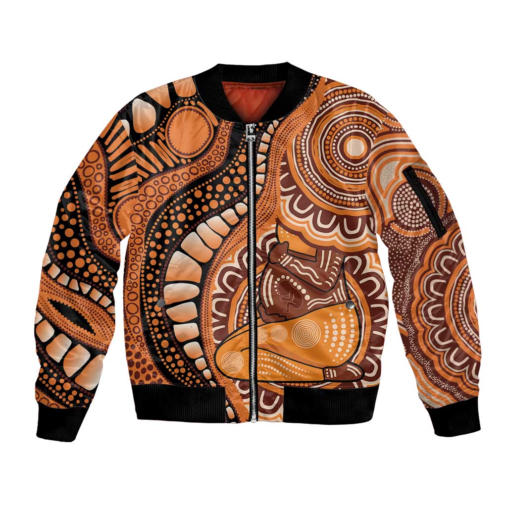 Australia Mother's Day 2026 Indigenous Art Sleeve Zip Bomber Jacket