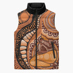 Australia Mother's Day 2026 Indigenous Art Sleeveless Puffer Jacket