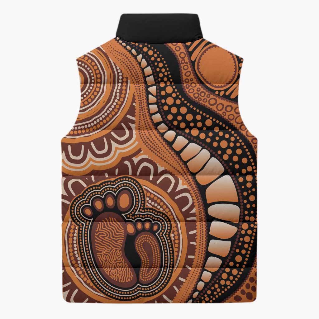 Australia Mother's Day 2026 Indigenous Art Sleeveless Puffer Jacket