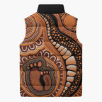 Australia Mother's Day 2026 Indigenous Art Sleeveless Puffer Jacket