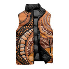 Australia Mother's Day 2026 Indigenous Art Sleeveless Puffer Jacket