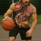 Australia Mother's Day 2026 Indigenous Art Sleeveless Zip Hoodie