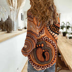 Australia Mother's Day 2026 Indigenous Art Women Casual Shirt