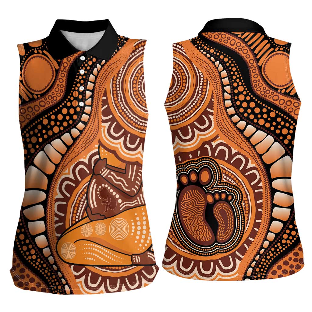 Australia Mother's Day 2026 Indigenous Art Women Sleeveless Polo Shirt
