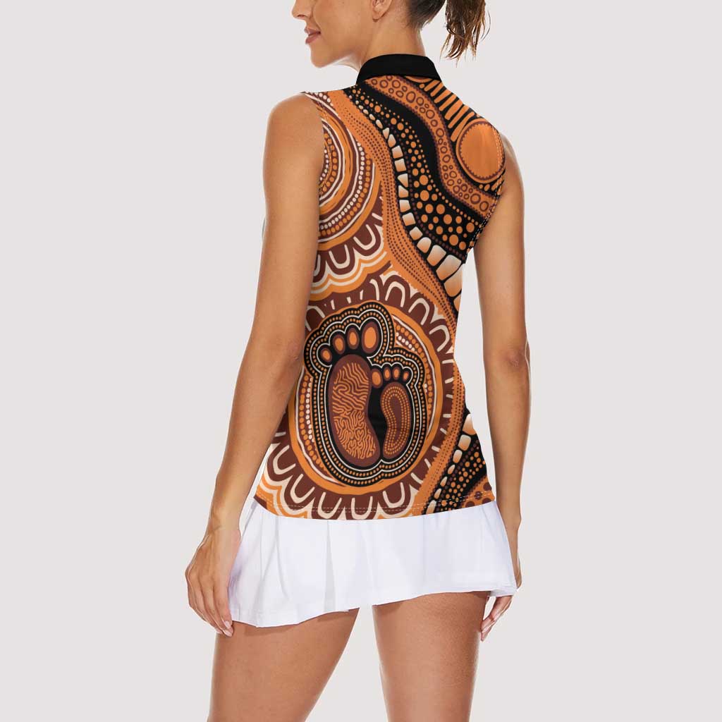Australia Mother's Day 2026 Indigenous Art Women Sleeveless Polo Shirt