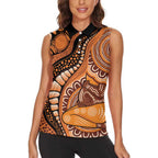 Australia Mother's Day 2026 Indigenous Art Women Sleeveless Polo Shirt