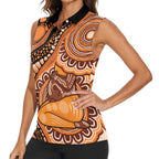 Australia Mother's Day 2026 Indigenous Art Women Sleeveless Polo Shirt
