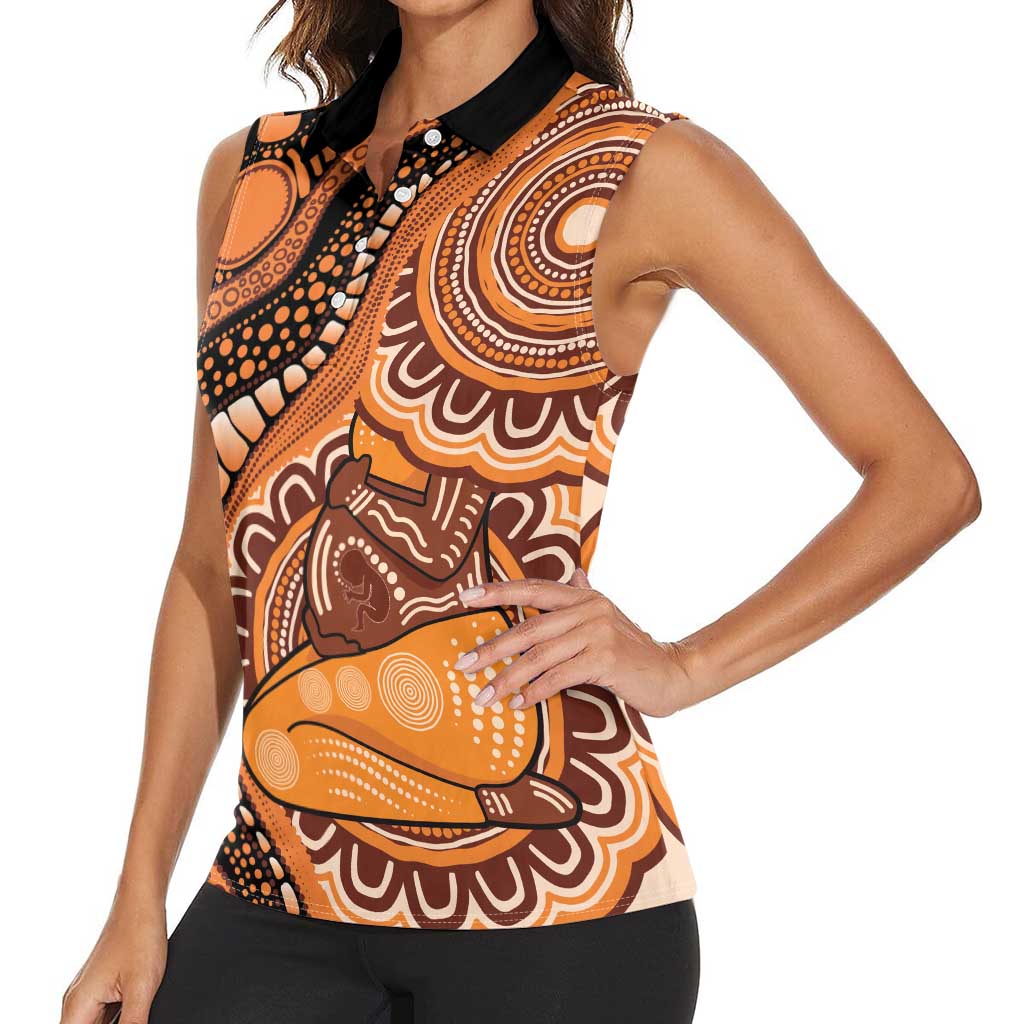 Australia Mother's Day 2026 Indigenous Art Women Sleeveless Polo Shirt