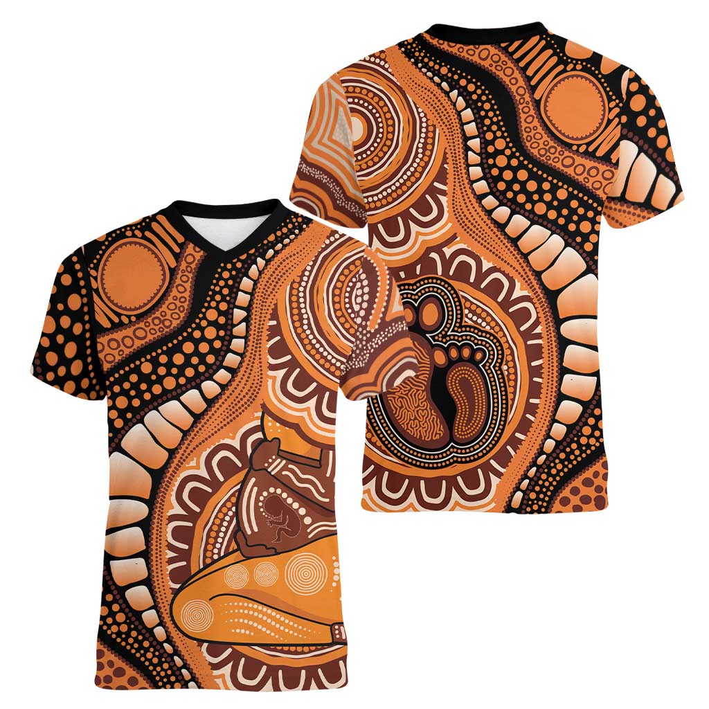 Australia Mother's Day 2026 Indigenous Art Women V-Neck T-Shirt