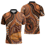 Australia Mother's Day 2026 Indigenous Art Zipper Polo Shirt