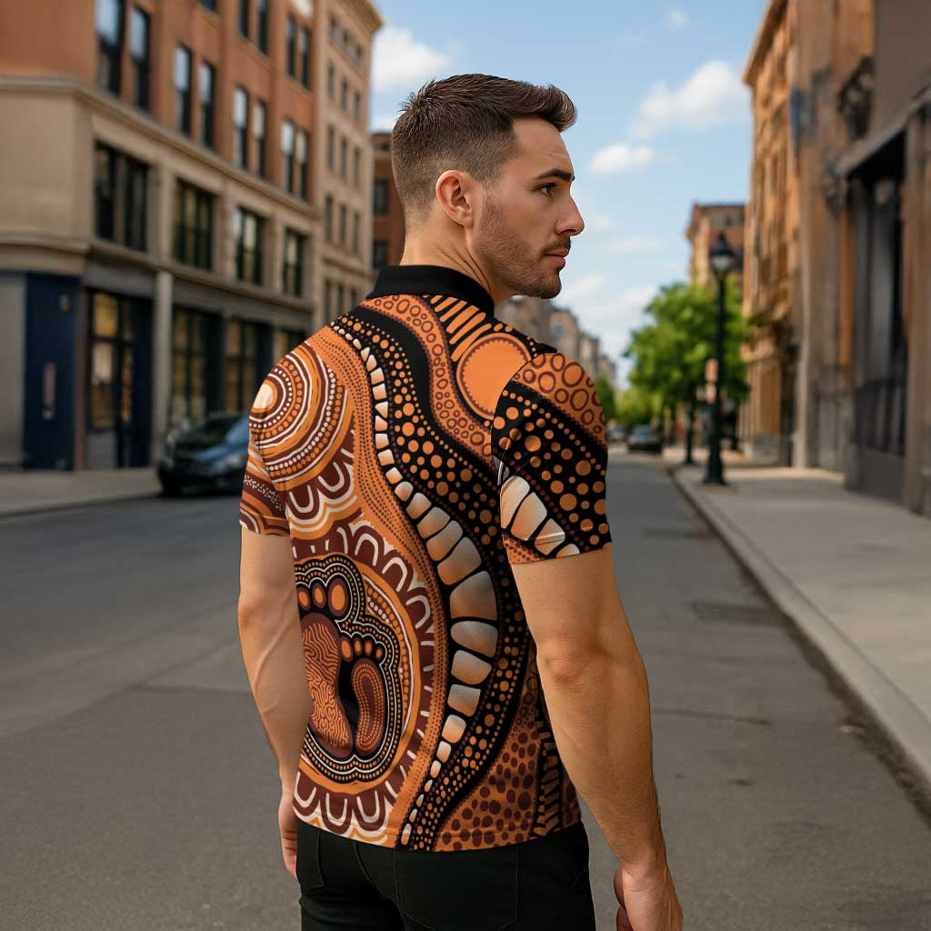 Australia Mother's Day 2026 Indigenous Art Zipper Polo Shirt