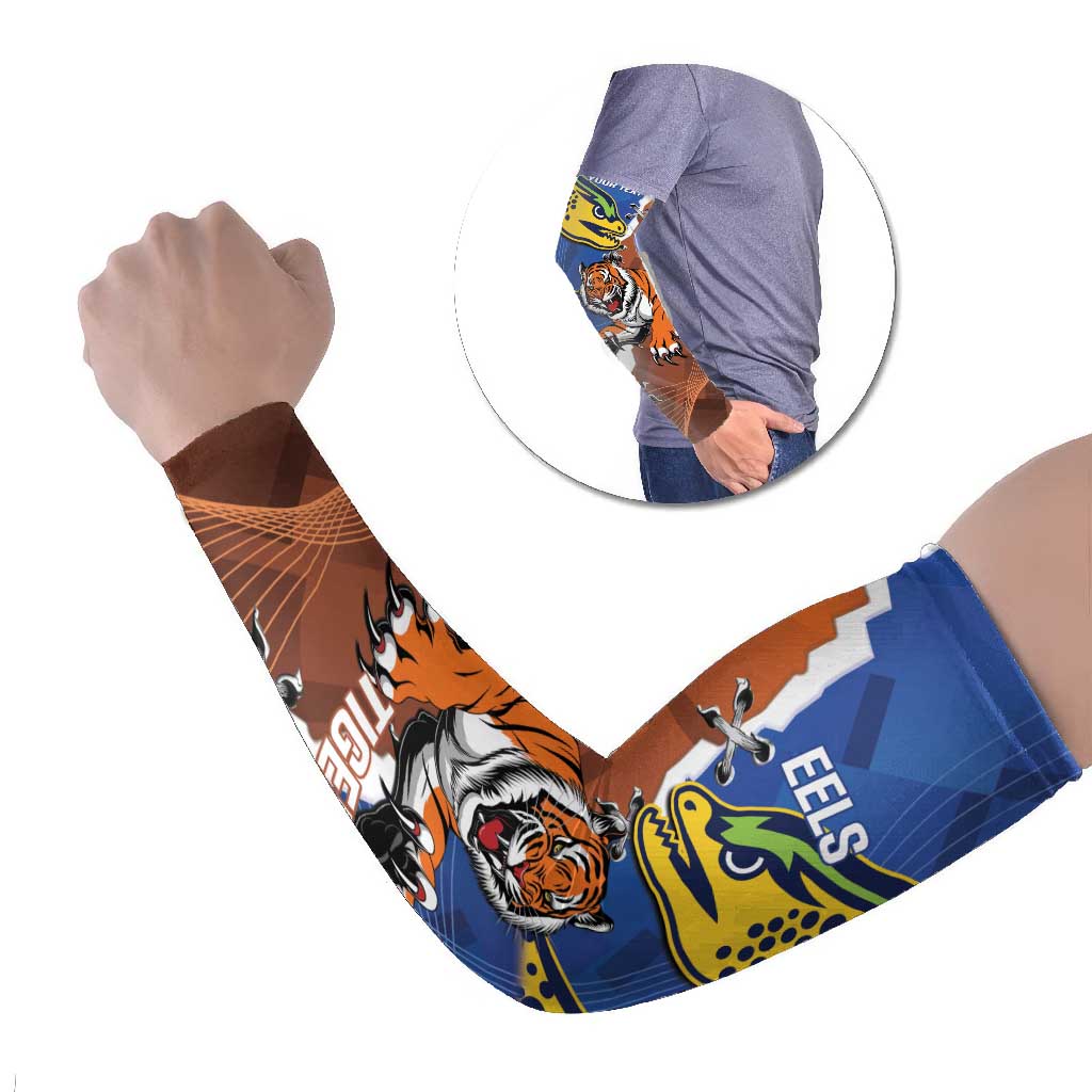 Personalised Tigers and Eels Rugby Arm Sleeves Dynamic Style