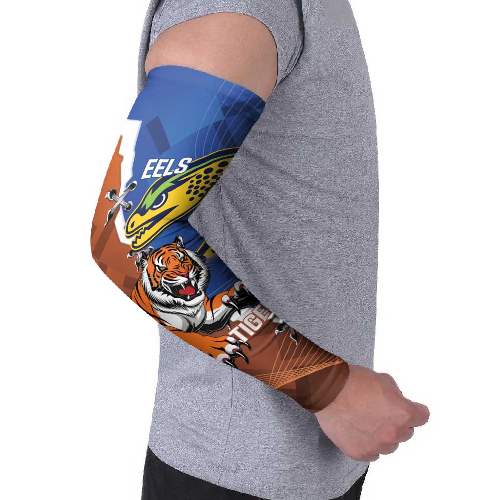 Personalised Tigers and Eels Rugby Arm Sleeves Dynamic Style