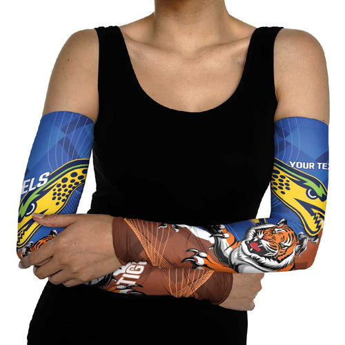 Personalised Tigers and Eels Rugby Arm Sleeves Dynamic Style