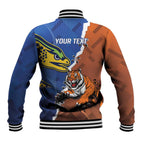 Personalised Tigers and Eels Rugby Baseball Jacket Dynamic Style