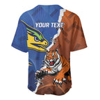 Personalised Tigers and Eels Rugby Baseball Jersey Dynamic Style
