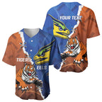 Personalised Tigers and Eels Rugby Baseball Jersey Dynamic Style