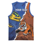 Personalised Tigers and Eels Rugby Basketball Jersey Dynamic Style