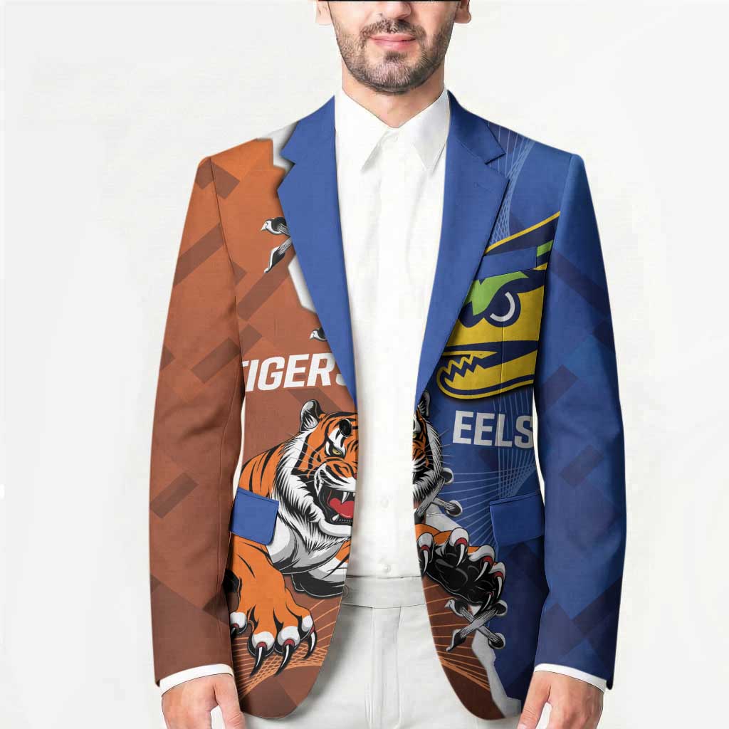 Personalised Tigers and Eels Rugby Blazer Dynamic Style