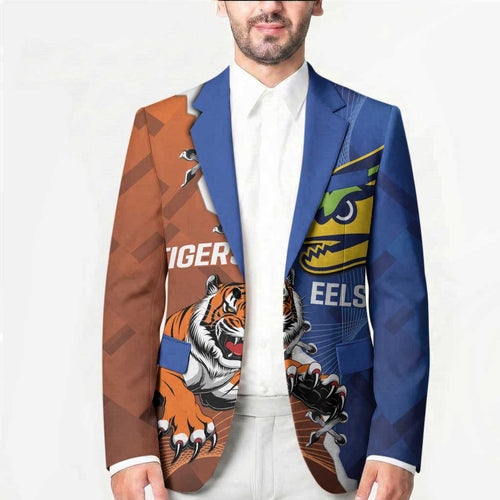 Personalised Tigers and Eels Rugby Blazer Dynamic Style