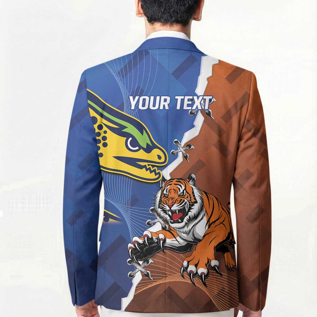 Personalised Tigers and Eels Rugby Blazer Dynamic Style