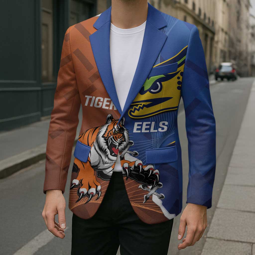 Personalised Tigers and Eels Rugby Blazer Dynamic Style