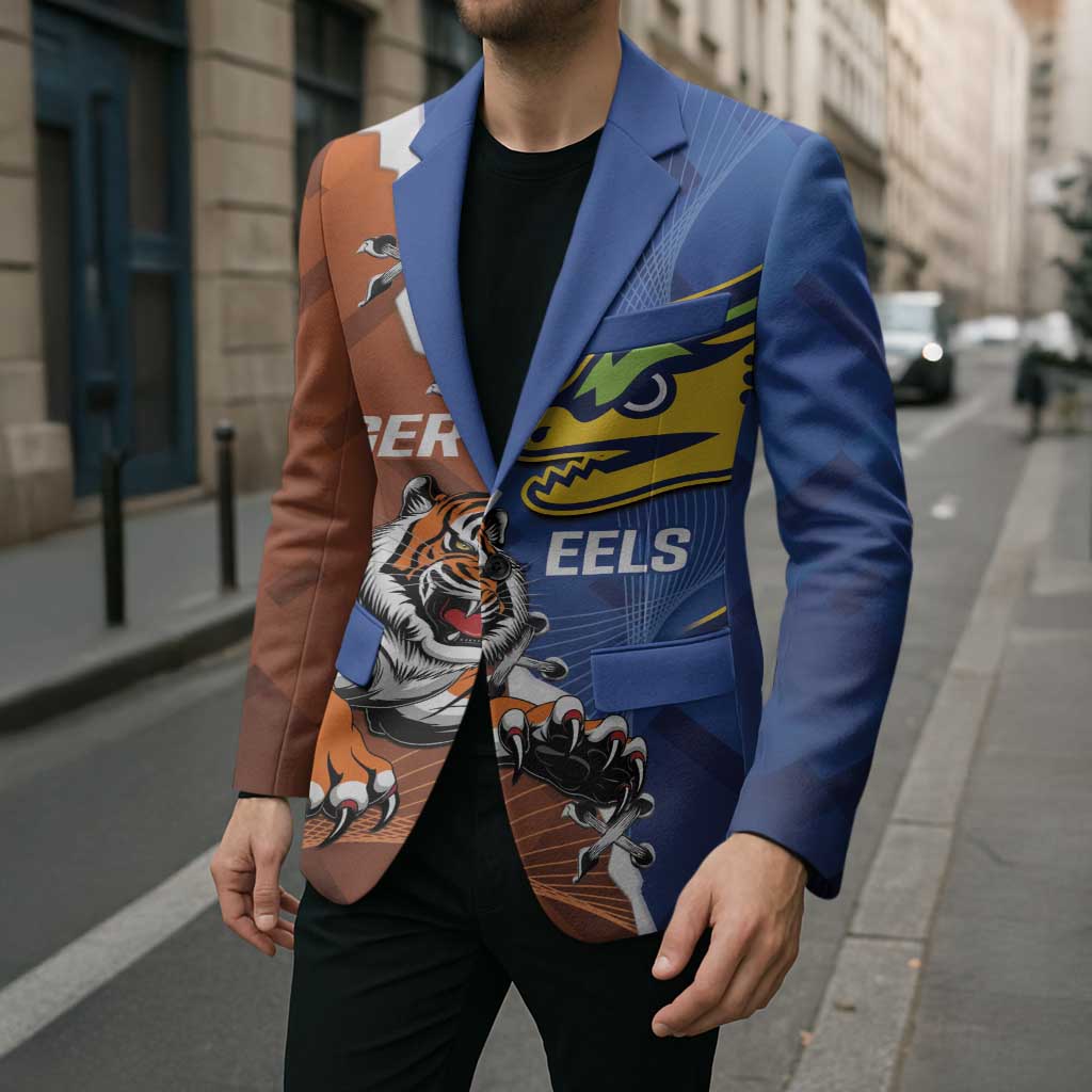 Personalised Tigers and Eels Rugby Blazer Dynamic Style