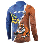 Personalised Tigers and Eels Rugby Button Sweatshirt Dynamic Style